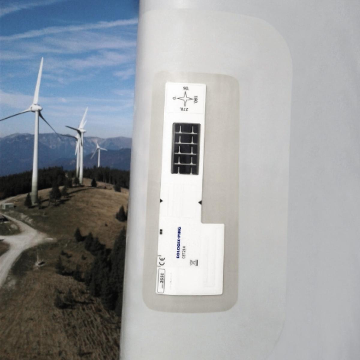 Wireless Blade Sensor for ice detection on the surface of a wind turbines rotor blade.