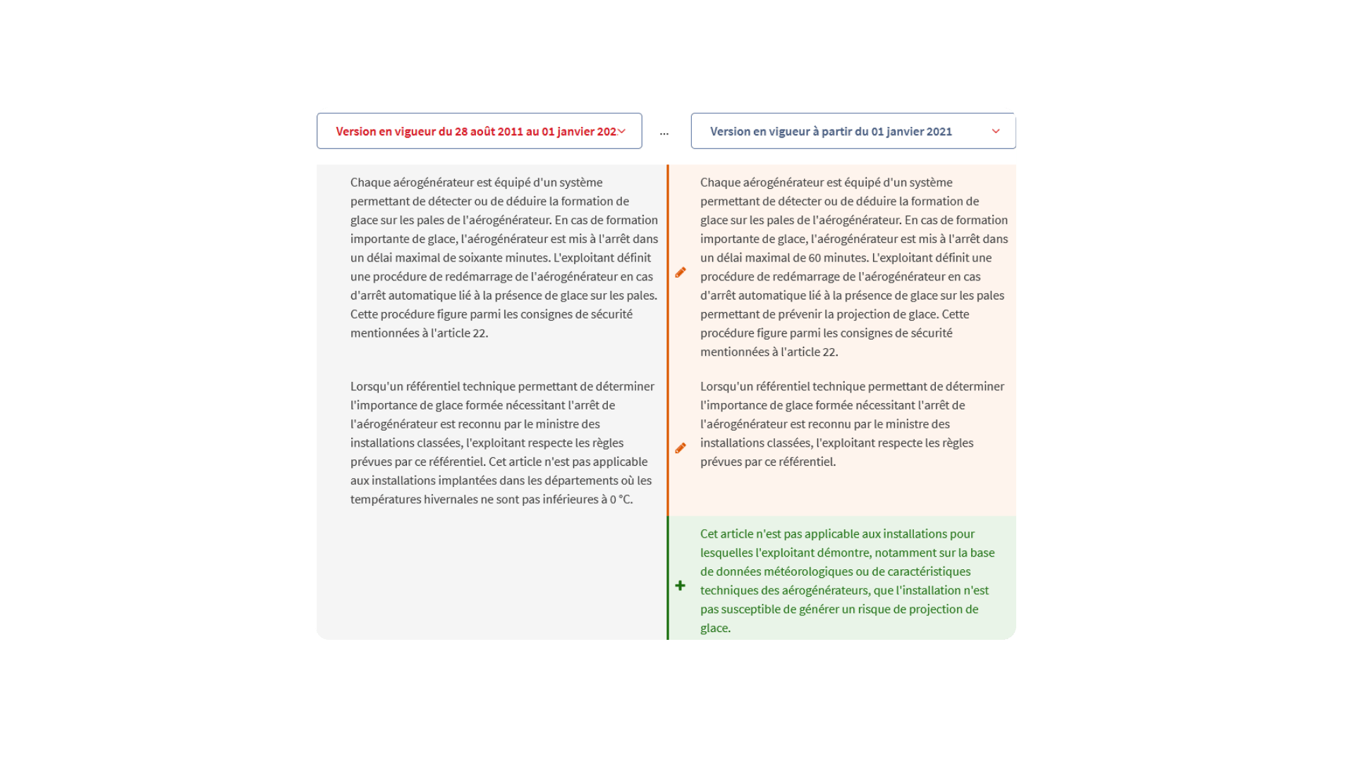 Update safety regulations for wind turbines in France.