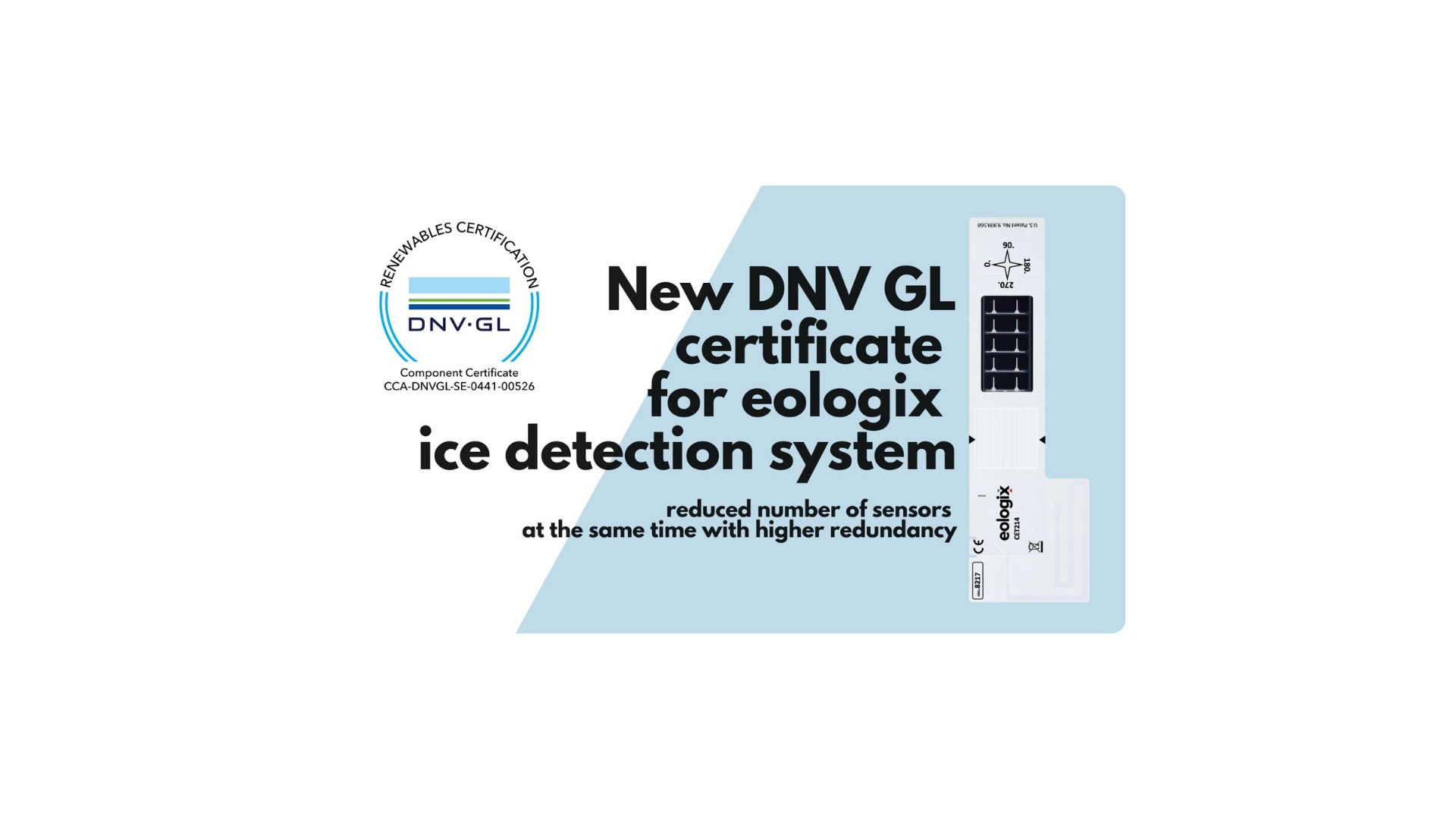 New DNV GL certificate for the ice detection sensor.