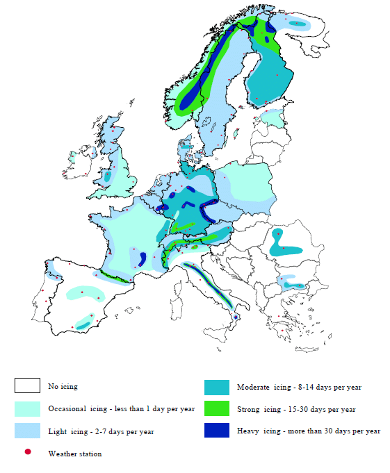 Cold Climate Karte Europa