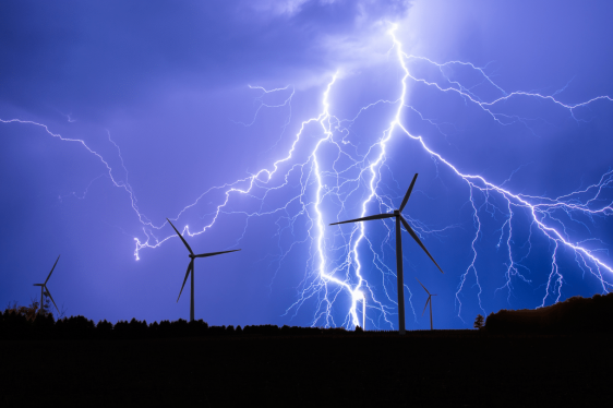 Challenges with lightning strikes on wind turbines.